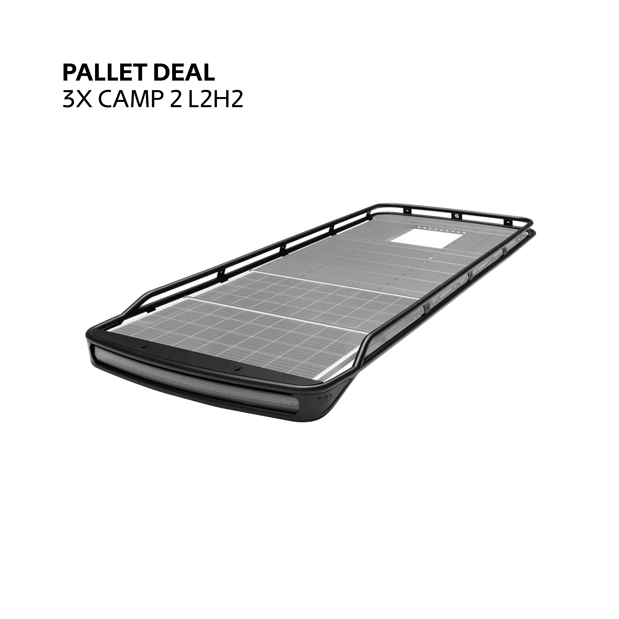 Pallet Deal 3x Camp 2 Barres de toit L2H2