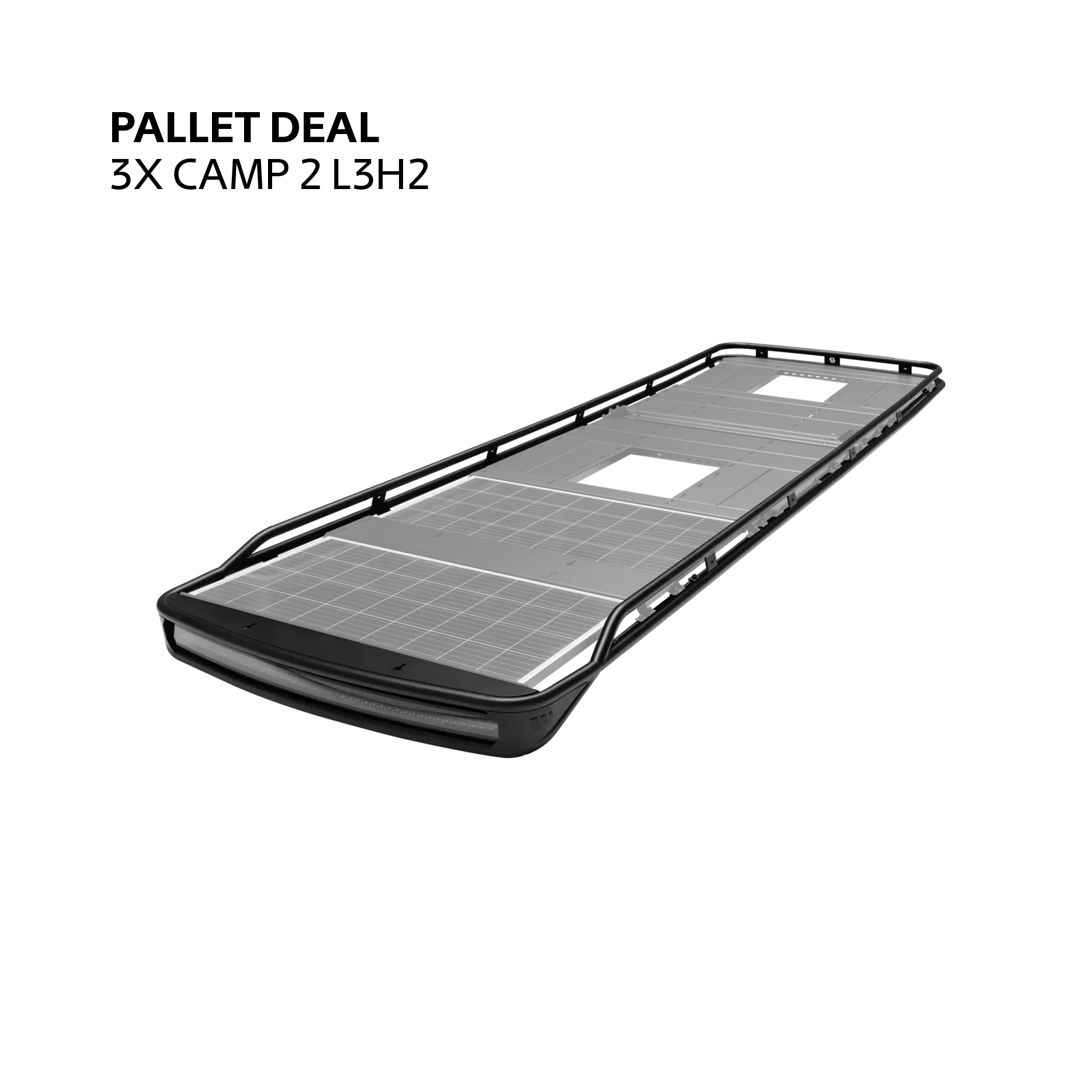 Pallet Deal 3x Camp 2 Barres de toit L3H2